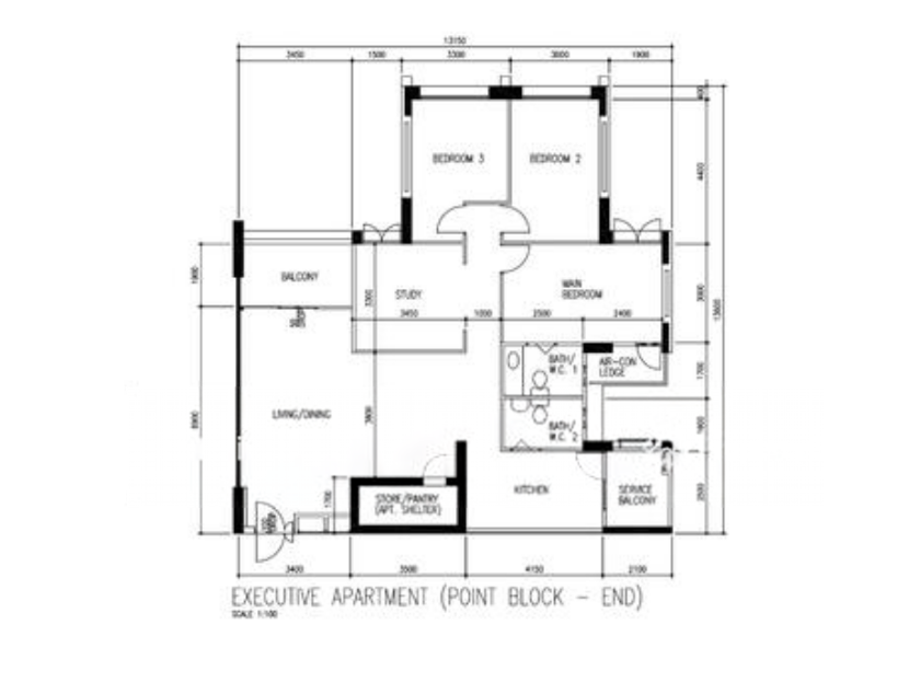628 Jurong West St 65 Floor Plan