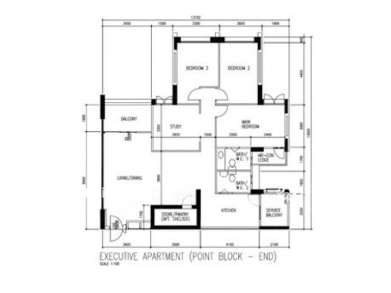 628 Jurong West St 65 Floor Plan